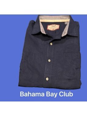 Bahama Bay Club (XL) NWOTs Button down casual Rayon/Polyester Shirt Soft/Silky